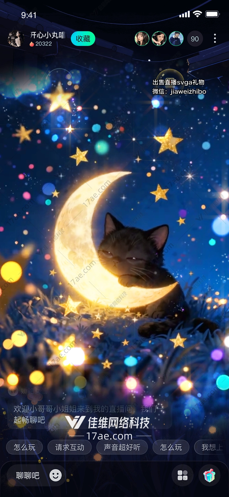 月夜星语黑猫与星辰的温柔邂逅